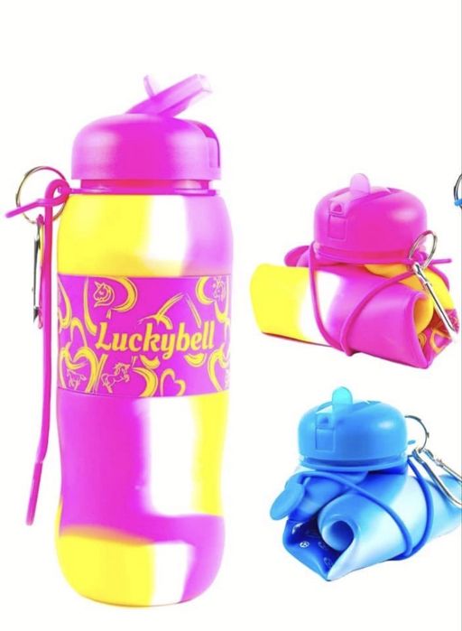 Silikonowa butelka, bidon na wodę, idealna na prezent dla dziecka