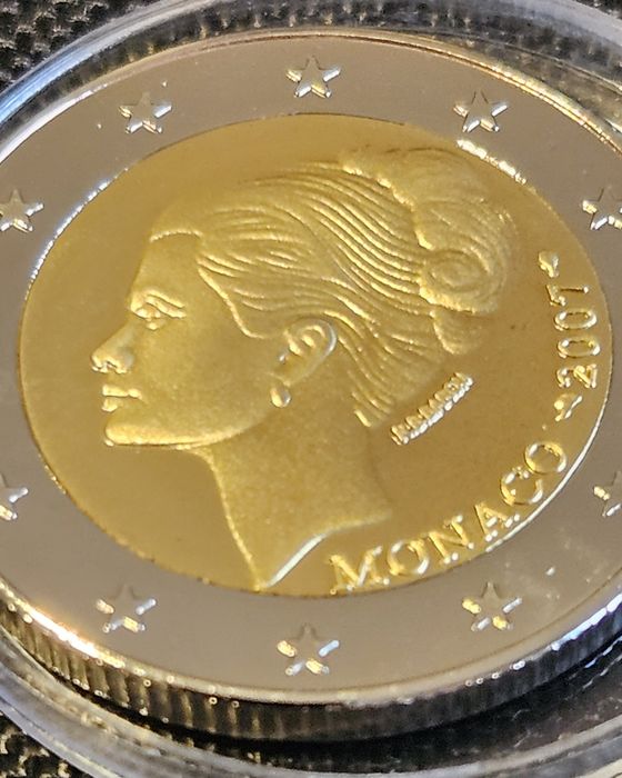 Moeda Comemorativa 2€ Grace Kelly 2007 - Cópia (Réplica Identificada)