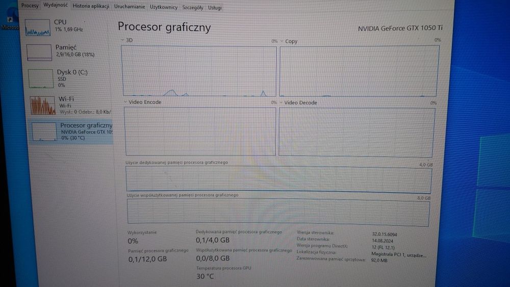 Komputer i5, gtx1050ti 4GB, 16GB RAM, Windows 10