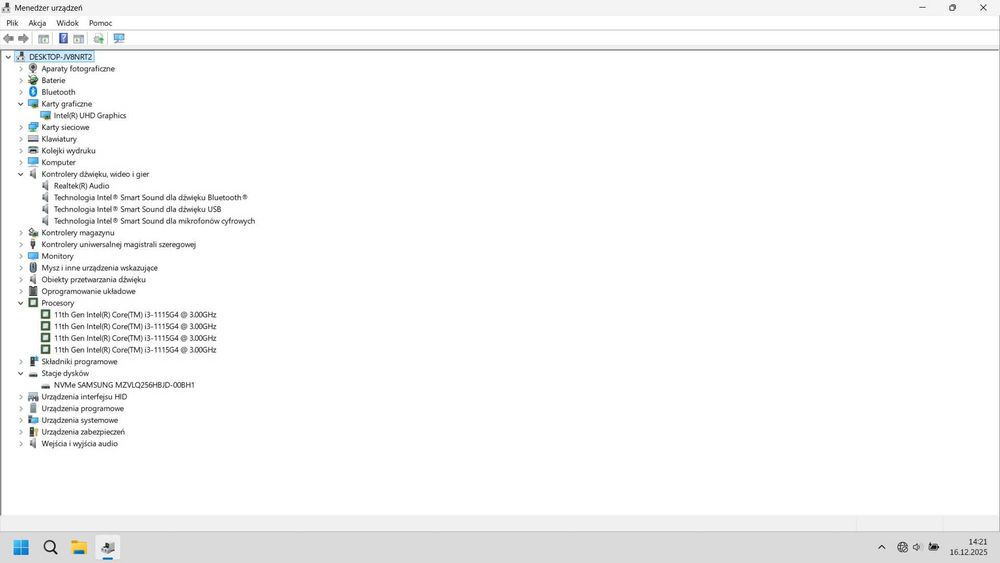 HP 15,6" na Intel 11-gen. / Prawie nowy, Gwarancja