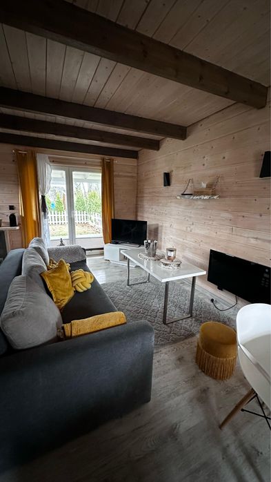 Domki nad jeziorem całoroczne na Kaszubach sauna balia Dobrogoszcz