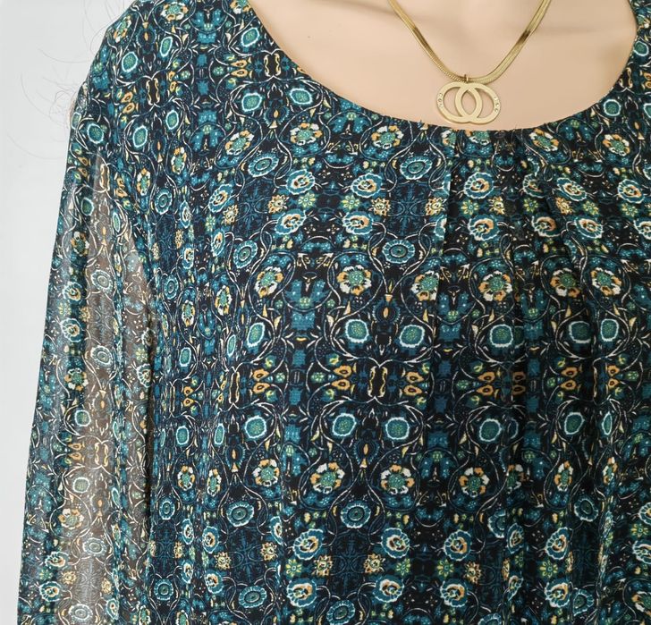 Bluzka kolorowa wzory 50 5xl  elegancka plus size