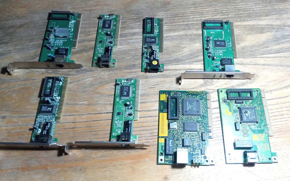 Karty sieciowe PCI  8szt 3com/tplink 10/100/1000