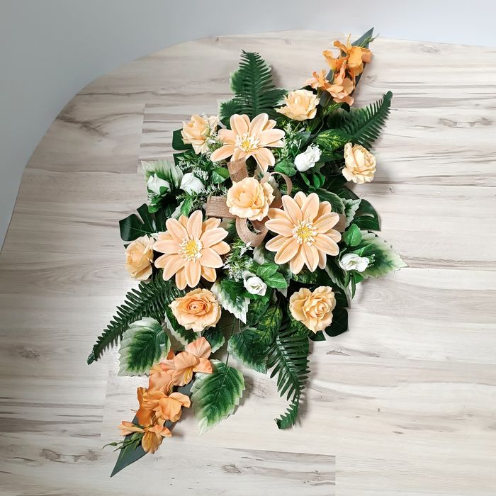 Duży komplet wiązanka stroik na grób cmentarz