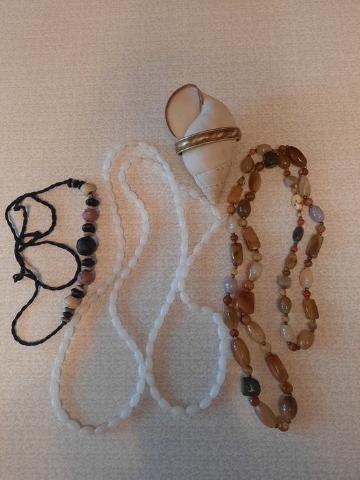 Бусы из натуральных камней СССР сердолик агат яшма опал