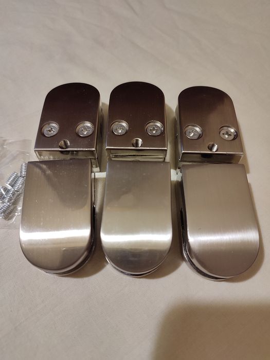 Держатель стекла, нержавеющая сталь (тримач скла), для лестниц и пр.