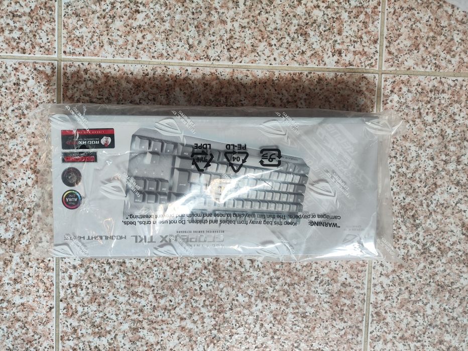 Teclado Gaming Asus TKL Moonlight White Espanhol COM GARANTIA