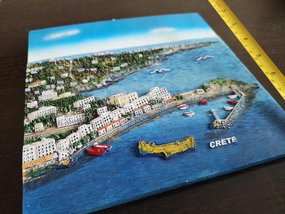 Obrazek ceramiczny grecja 2D 3D 22,5 cm x 22,5 cm pamiatka crete kreta