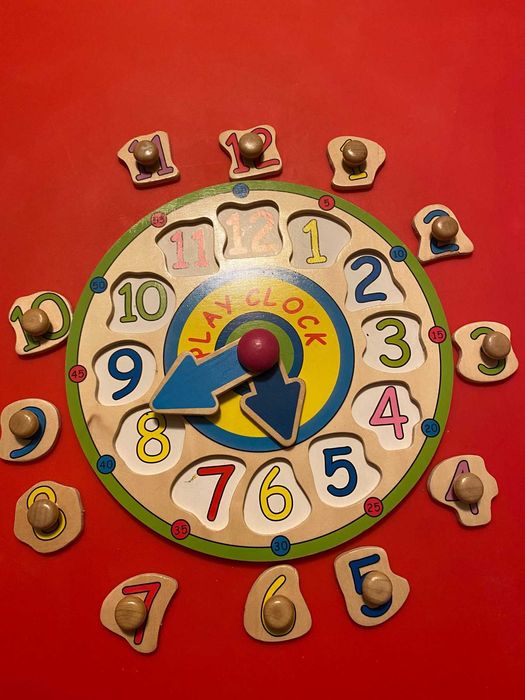 Zegar drewniane puzzle