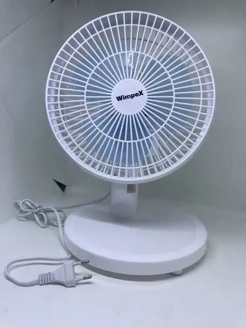 Настільний вентилятор Wimpex WX-909 (200 мм) білий, настільний,портативний вентилятор настольный