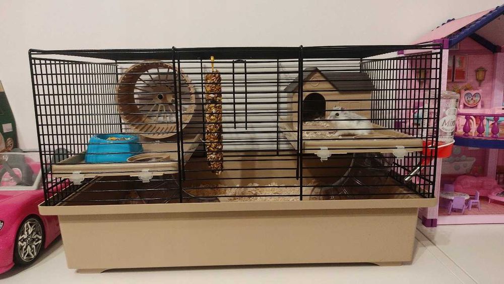 NOWA Klatka dla chomika myszy szczura  gryzonia+ kołowrotek tunele