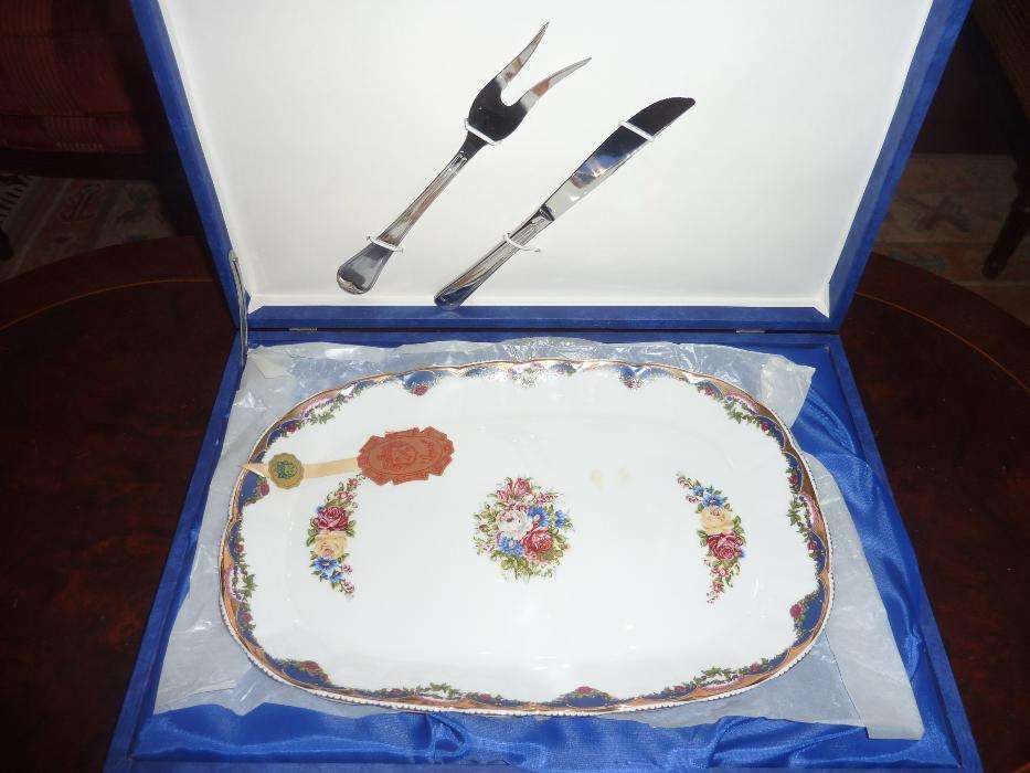 Travessa porcelana t. Limoges Disfer nova c/ estojo