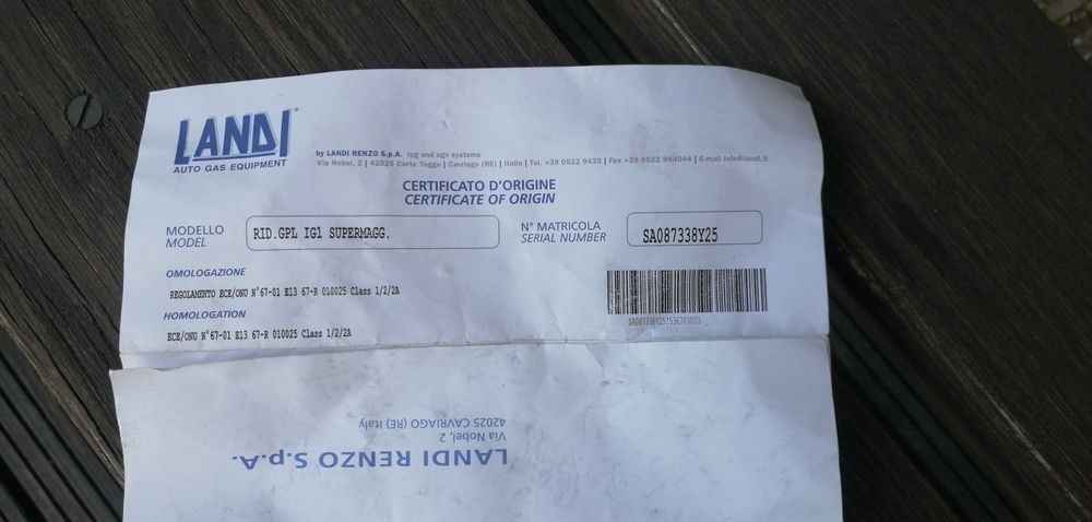 Reduktor / Parownik LPG Landi Renzo IG1 Super Maggiorato (Super Magg) – NOWY