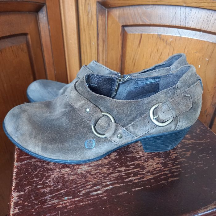 Мотоботинки байкера, ст.26.5см, замша-кожа, born, к2, 40-41 размер