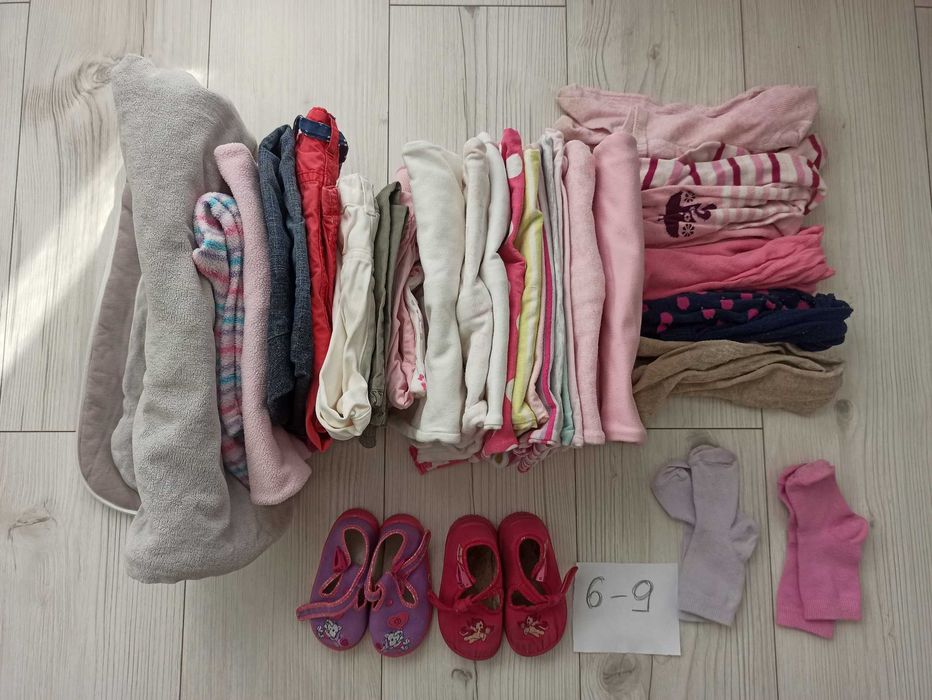 Ubranka dla dziewczynki 6 - 9 - zestaw dla dziewczynki