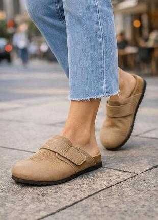 40р-26 см birkenstock boston сабо глоги. замша шкіра оригінал