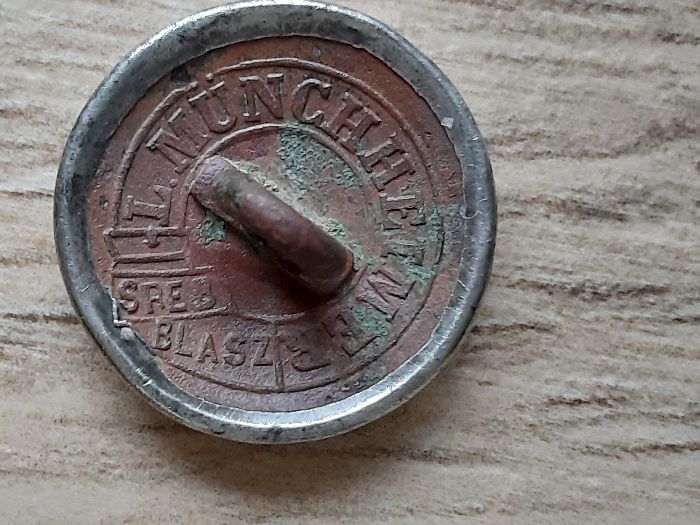 Stary srebrny guzik Oficerski