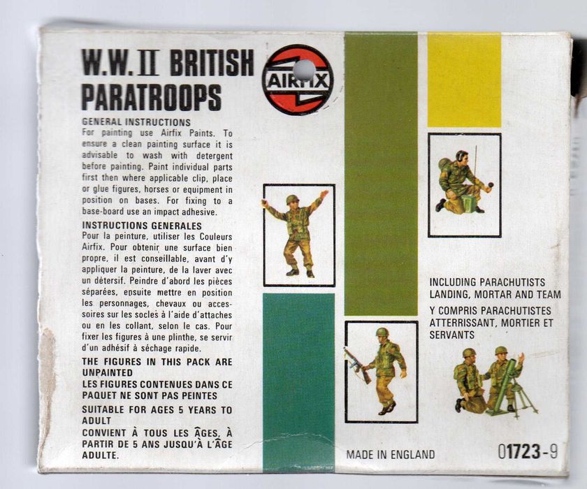 Żołnierzyki Airfix British Paratroops II ww 1975r.
