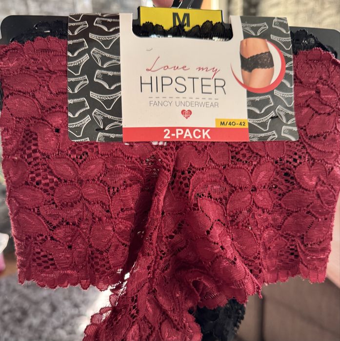 2 pary majtek koronkowych hipster M 40-42 nowe