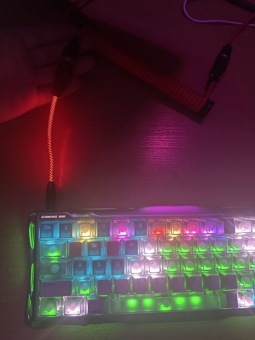 Klawiatura gravastar mercury v60 pro + ultraszybki kabel + keycaps hyperX