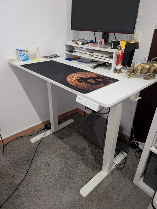 Mesa elétrica 100x60cm ajustável em altura 72cm a 118cm