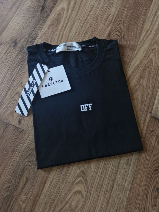 Nowa koszulka off white m  L xl 2xl  czarna bawełna miękka przyjemna