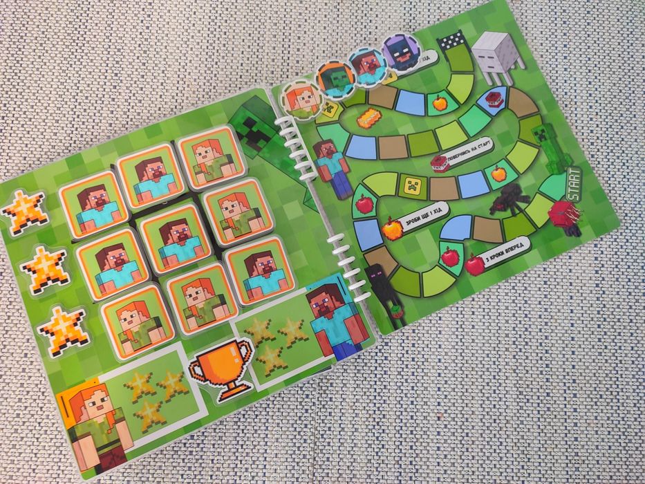 Майнкрафт альбом на липучках. Minecraft