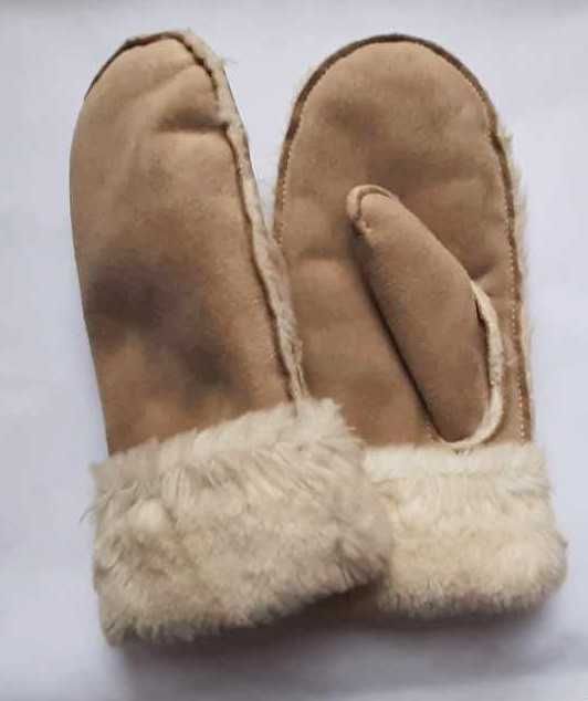 damskie ocieplane jednopaczaste rękawice roz.L