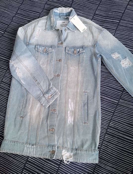 Женский джинсовый удлиненный пиджак Crpopp Denim Collection  Размер: S