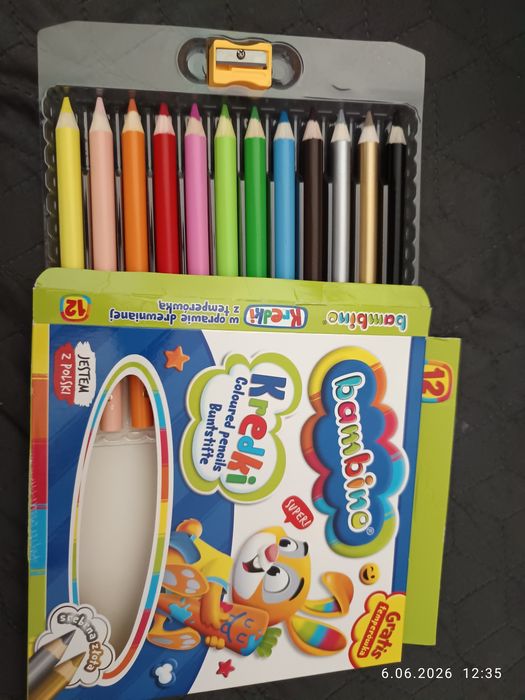 Kredki ołówkowe bambino drewniane nowe
