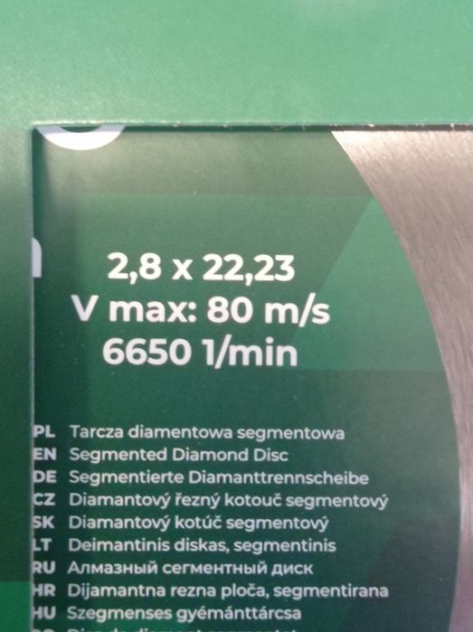 Tarcza diamentowa segmentowa 230 Stalco nowa