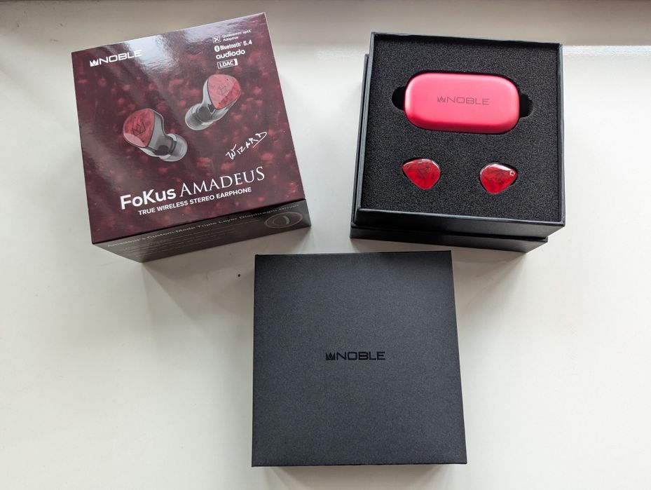 НОВЫЕ! Bluetooth Навушники Noble Audio FoKus Amadeus Red