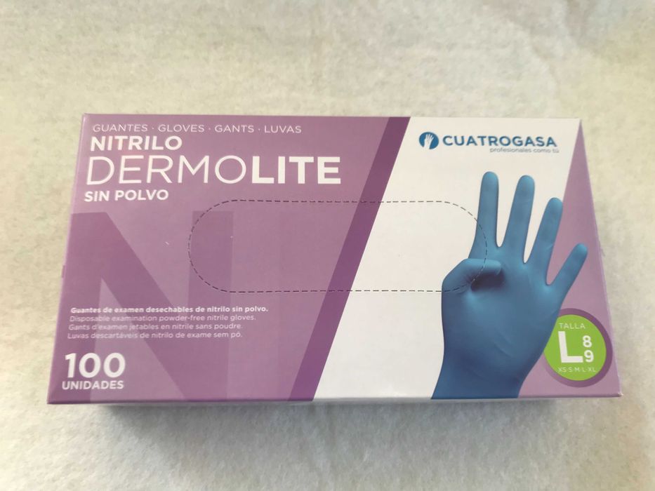 Luvas Nitrilo Dermolite Azul Sensitive Medicas