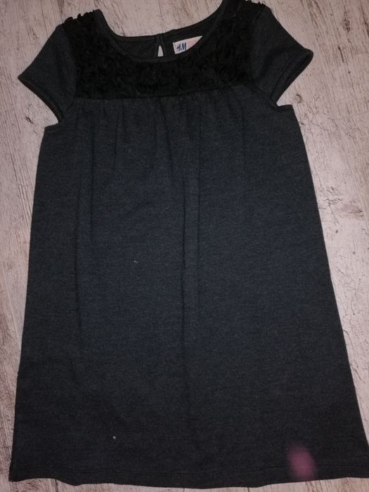 Sukienka tunika ciemno szara