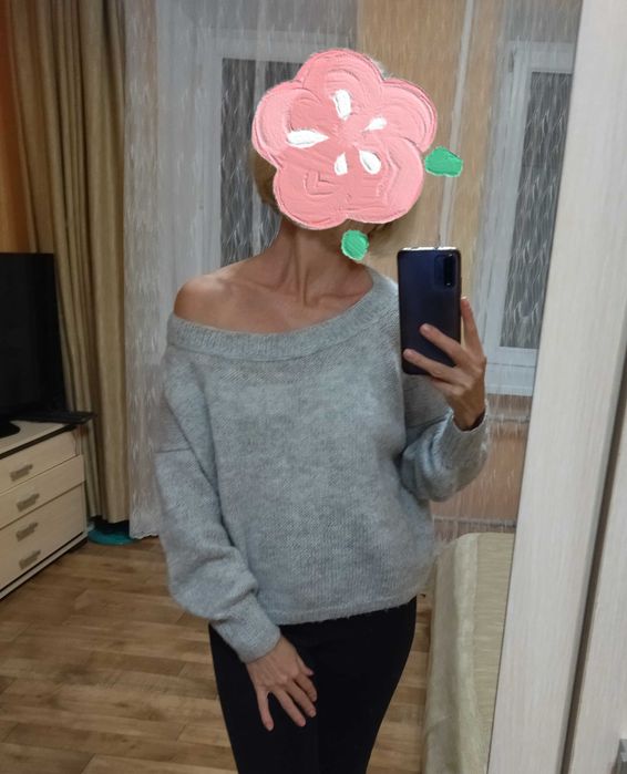 Новый светр- хмаринка оверсайз р.С-Л