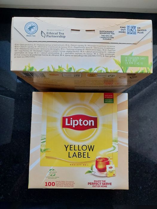 Herbata Lipton 100 torebek kopertki.