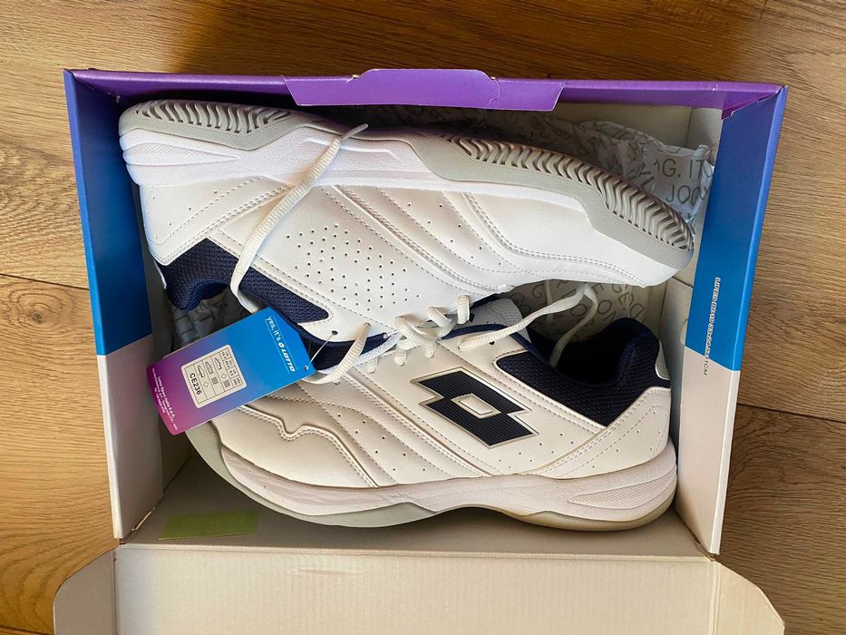 buty sportowe lotto court logo biało-niebieskie rozm. 43,5 OKAZJA NOWE!!!