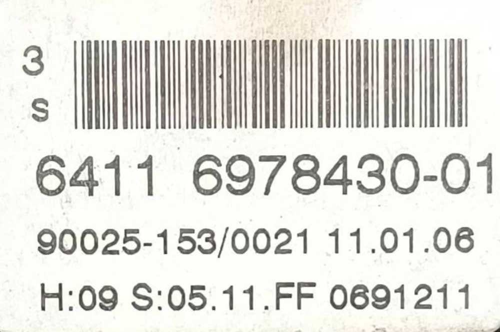 Comando Chauffage / Sofagem 64116978430 - BMW 5