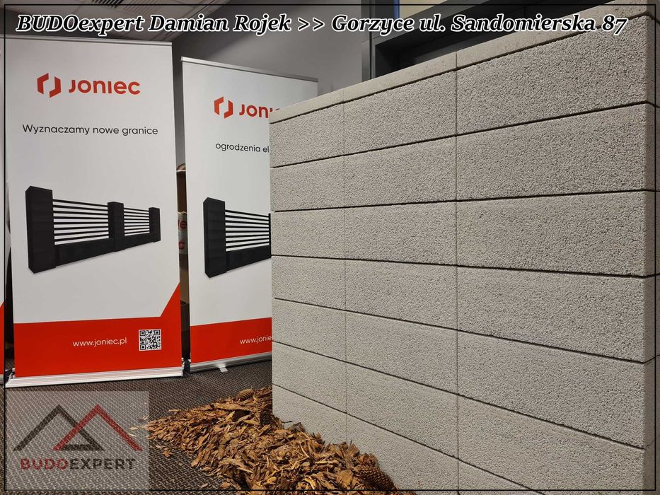 Pustak bloczek na ogrodzenie Joniec ROMA CLASSIC ziarnisty BIAŁY