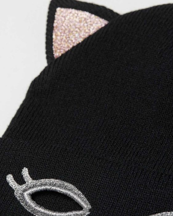 Шапка H&M котик чорна