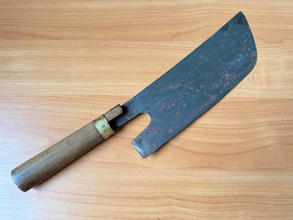 Старый японский нож 豊稔光山 (Hōnen Kōzan) из углеродистой стали