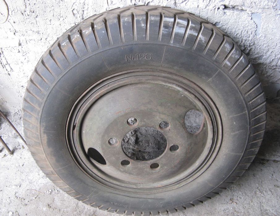 Koło 34x7 Nr. 126, opona pełna + felga