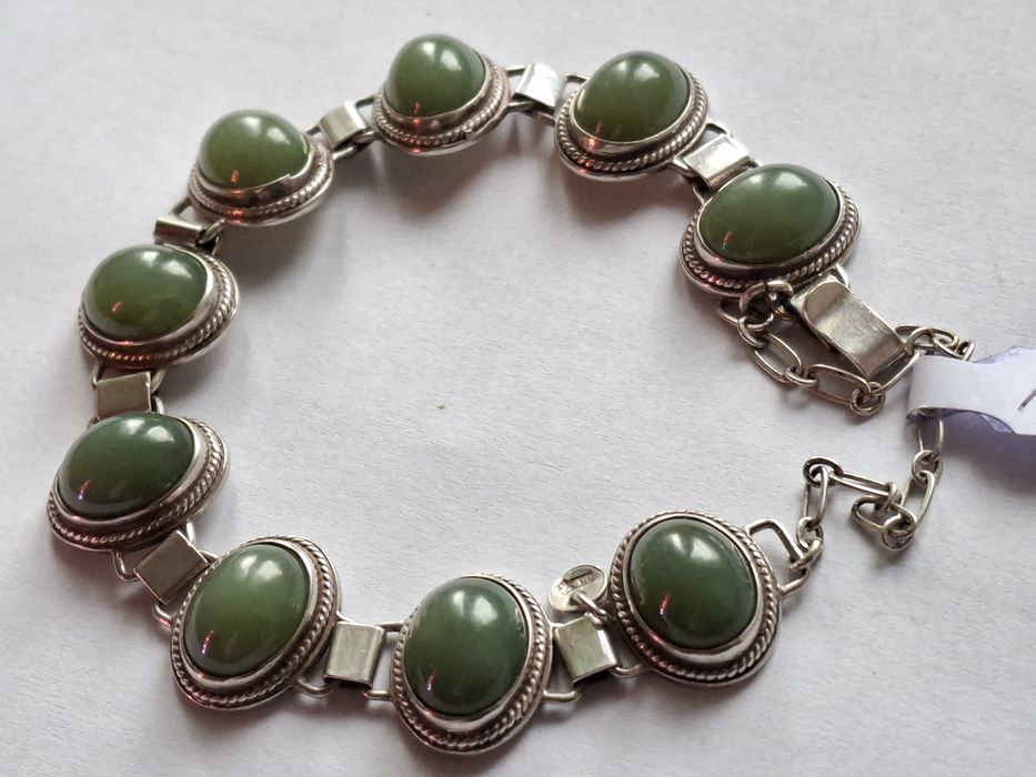 Warmet Agat srebrna bransoleta srebro bransoletka PRL rękodzieło