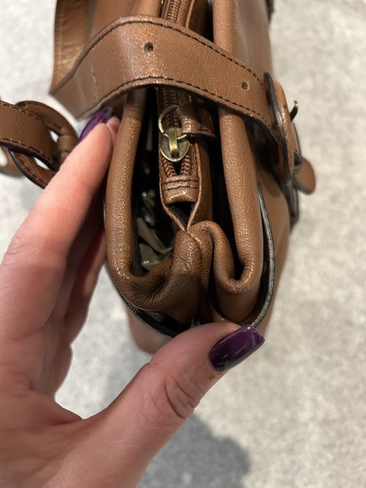 Skorzana elegancka torebka