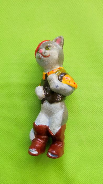 Кот Базилио винтажная игрушка 1950-х годов . Жираф Конаковский фарфор