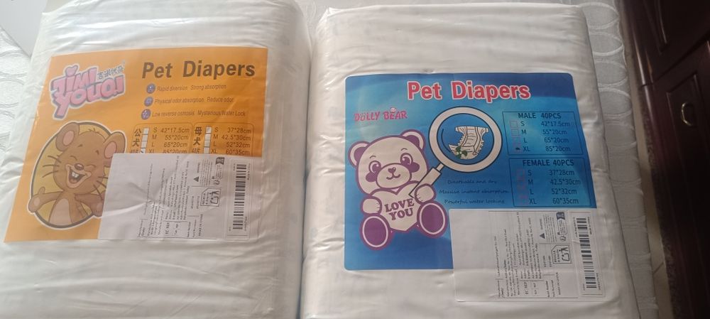 Fraldas de cão adulto