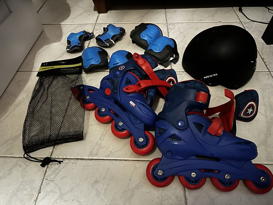 Conjunto patinagem criança Marvel
