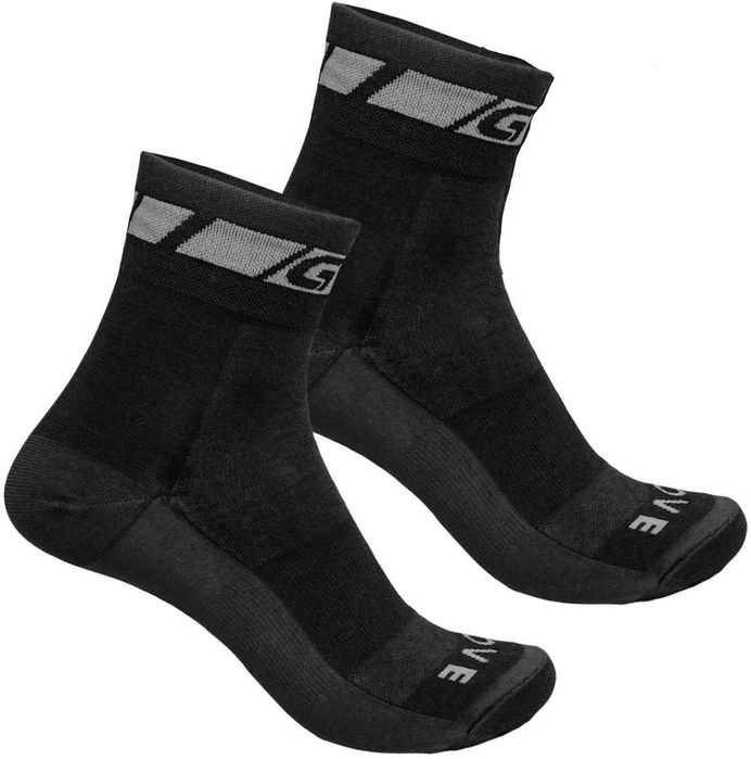 Skarpety GRIPGRAB 38-41 2-Pak Merino Regular Cut Socks Czarny
