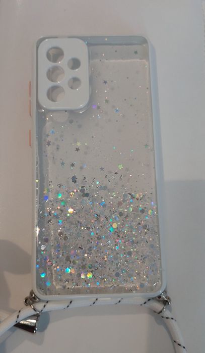 Чохол білий з ремінцем для Samsung 
на шию для Samsung