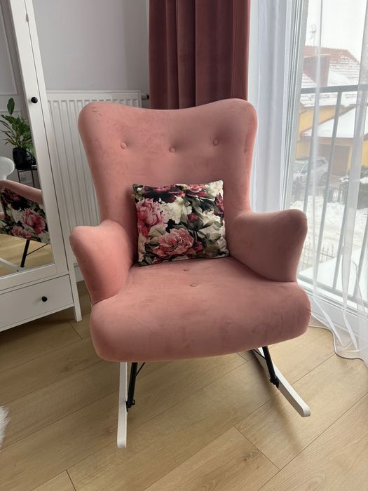 Fotel bujany łososiowy